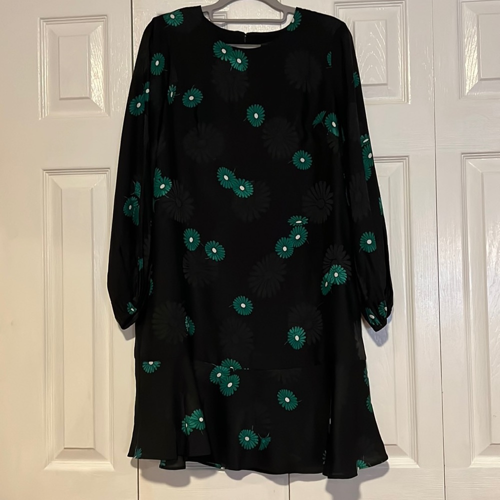 Ann Taylor Floral Jacquard Flounce Shift dress- never worn!